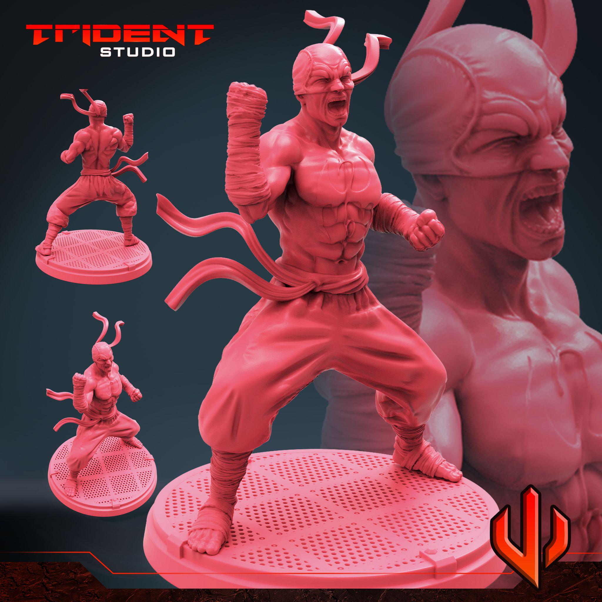 Iron Fist C (Fan art sculpted by Trident Studio) (Crisis Protocol Proxy/Alternative)