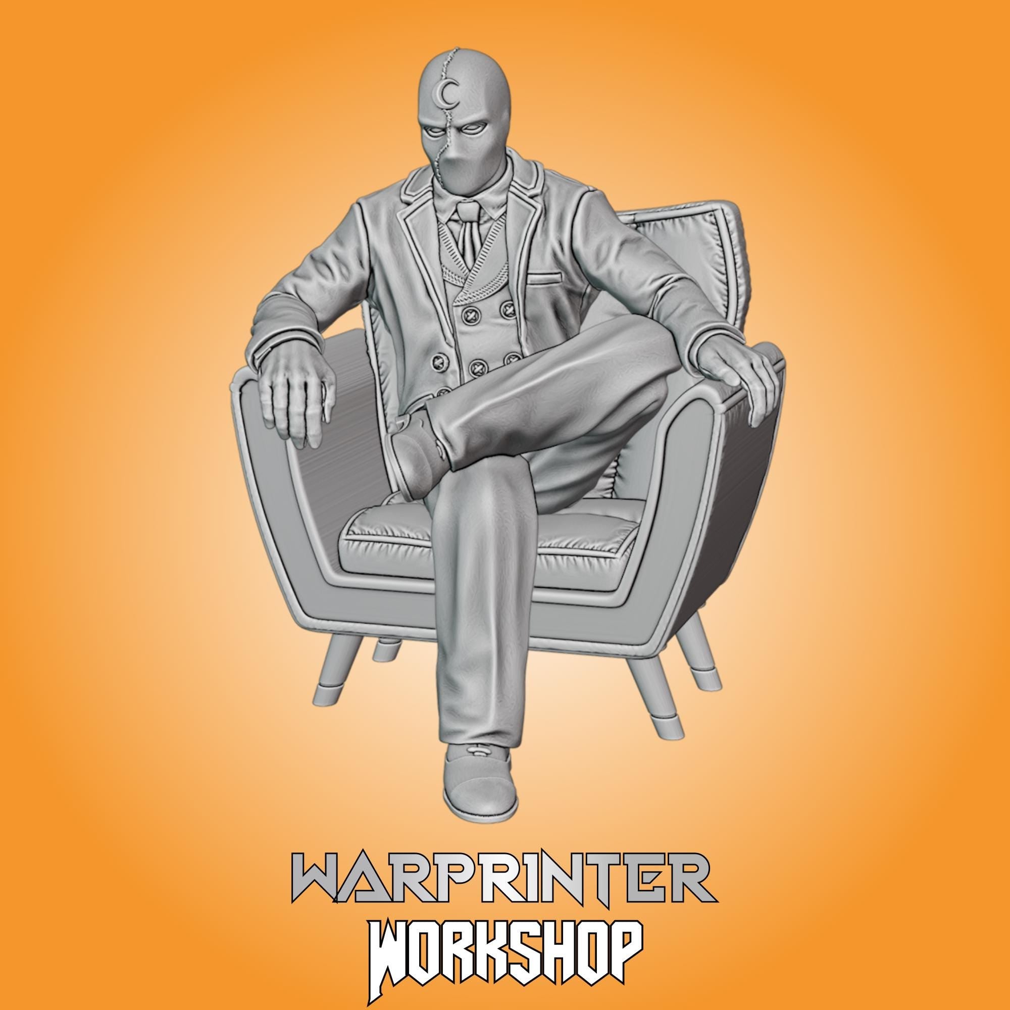 Moon Knight A (Fan art sculpted by Trident Studio) (Crisis Protocol Proxy/Alternative)