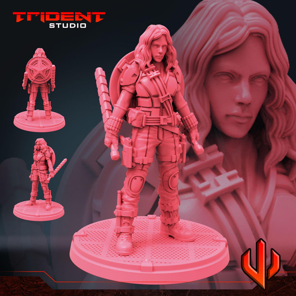 Black Widow Multiverse B (Fan art sculpted by Trident Studio) (Crisis Protocol Proxy/Alternative)