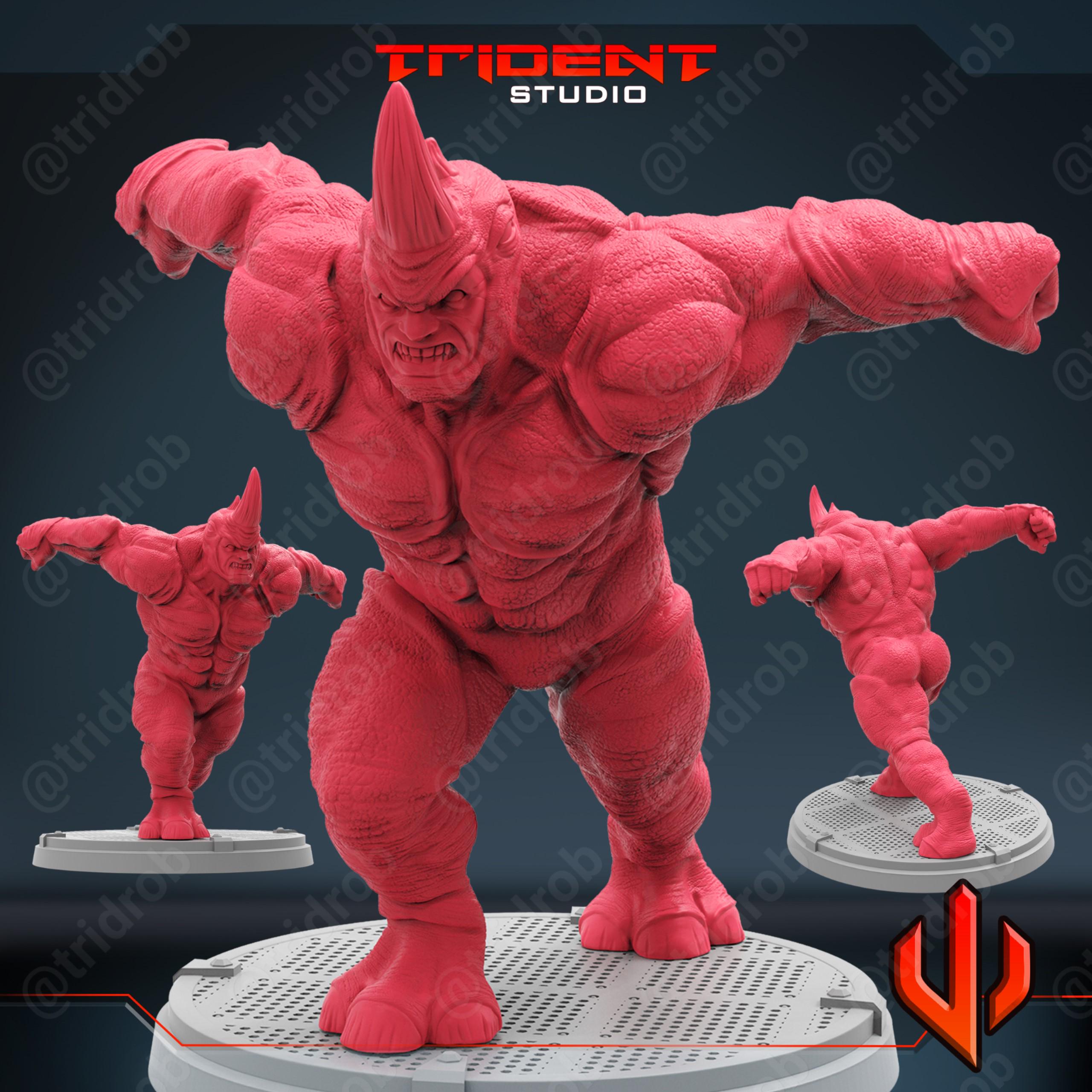Rhino (Fan art sculpted by Trident Studio) (Crisis Protocol Proxy/Alternative)
