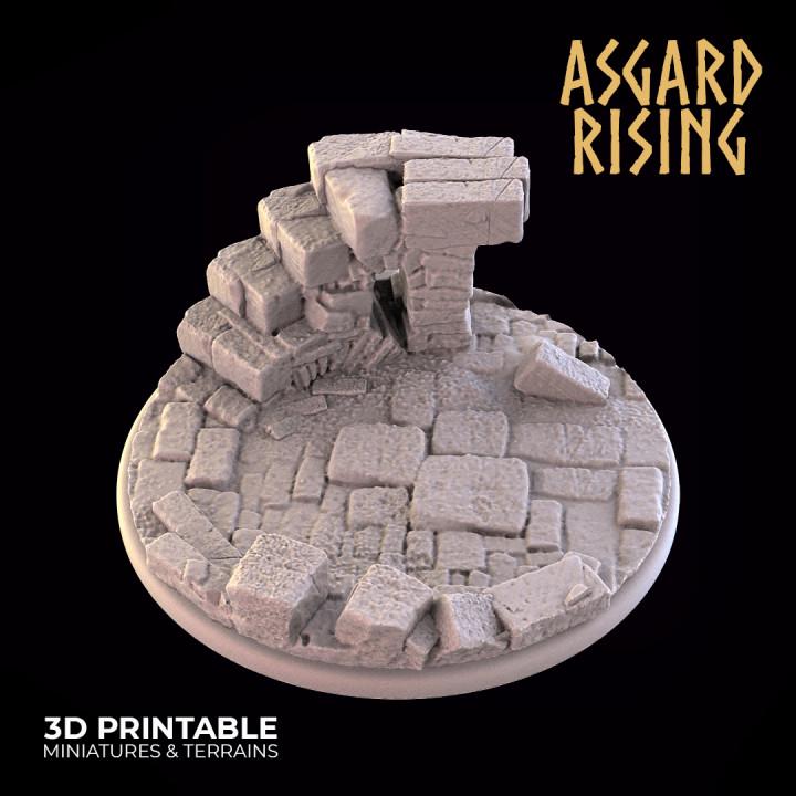 Ruins - Round Wargame Bases Selection - Asgard Rising