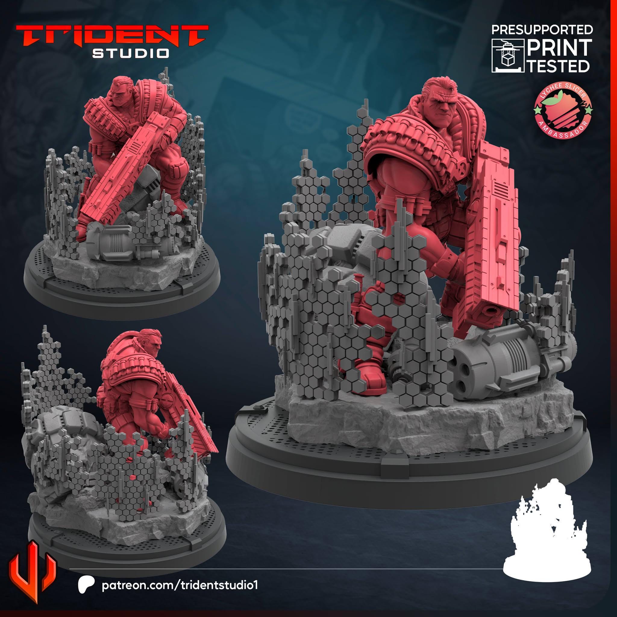 Cable (Fan art sculpted by Trident Studio) (Crisis Protocol Proxy/Alternative)