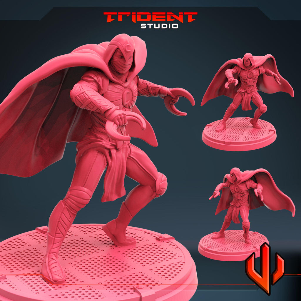 Moon Knight C (Fan art sculpted by Trident Studio) (Crisis Protocol Proxy/Alternative)