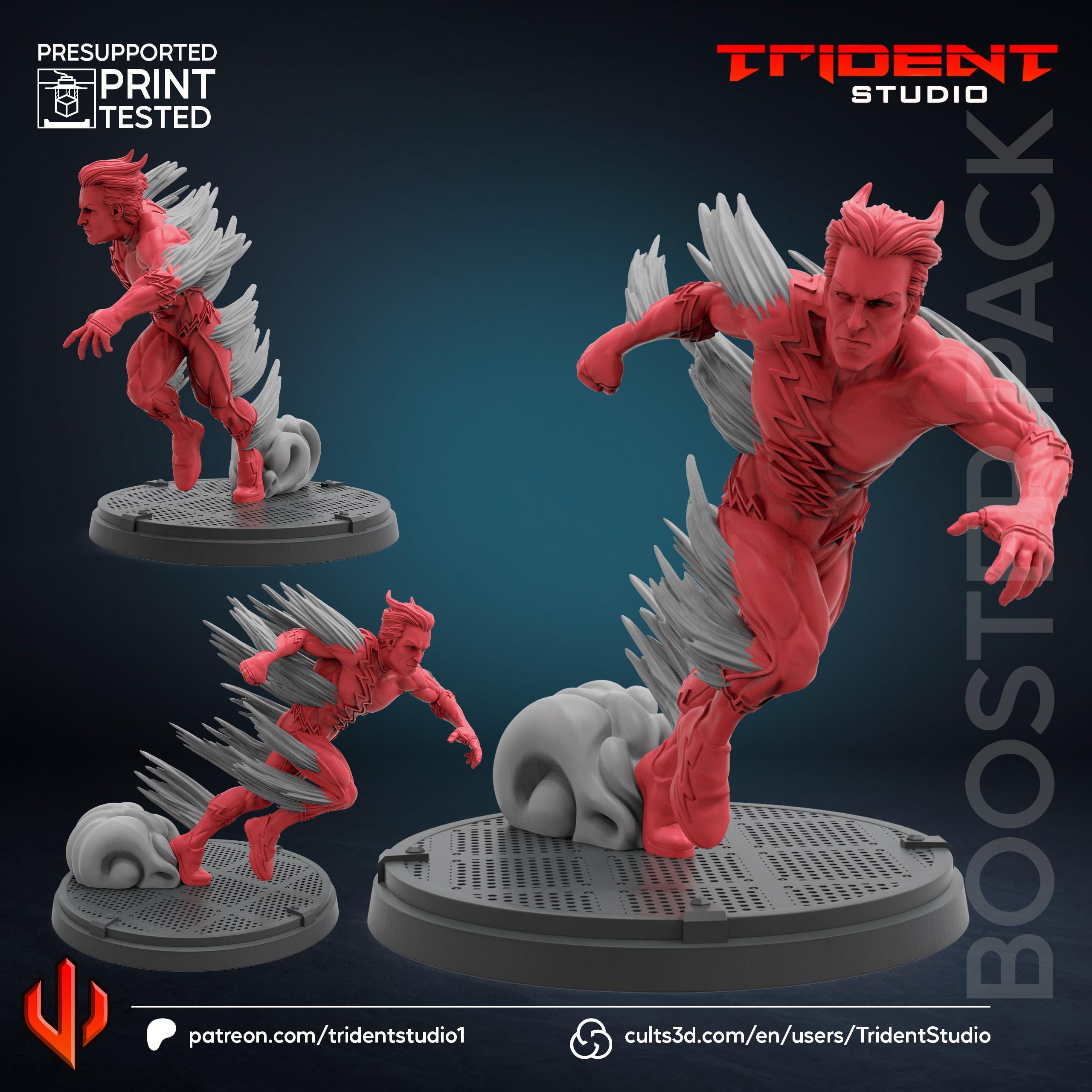 Quicksilver B (Fan art sculpted by Trident Studio) (Crisis Protocol Proxy/Alternative)