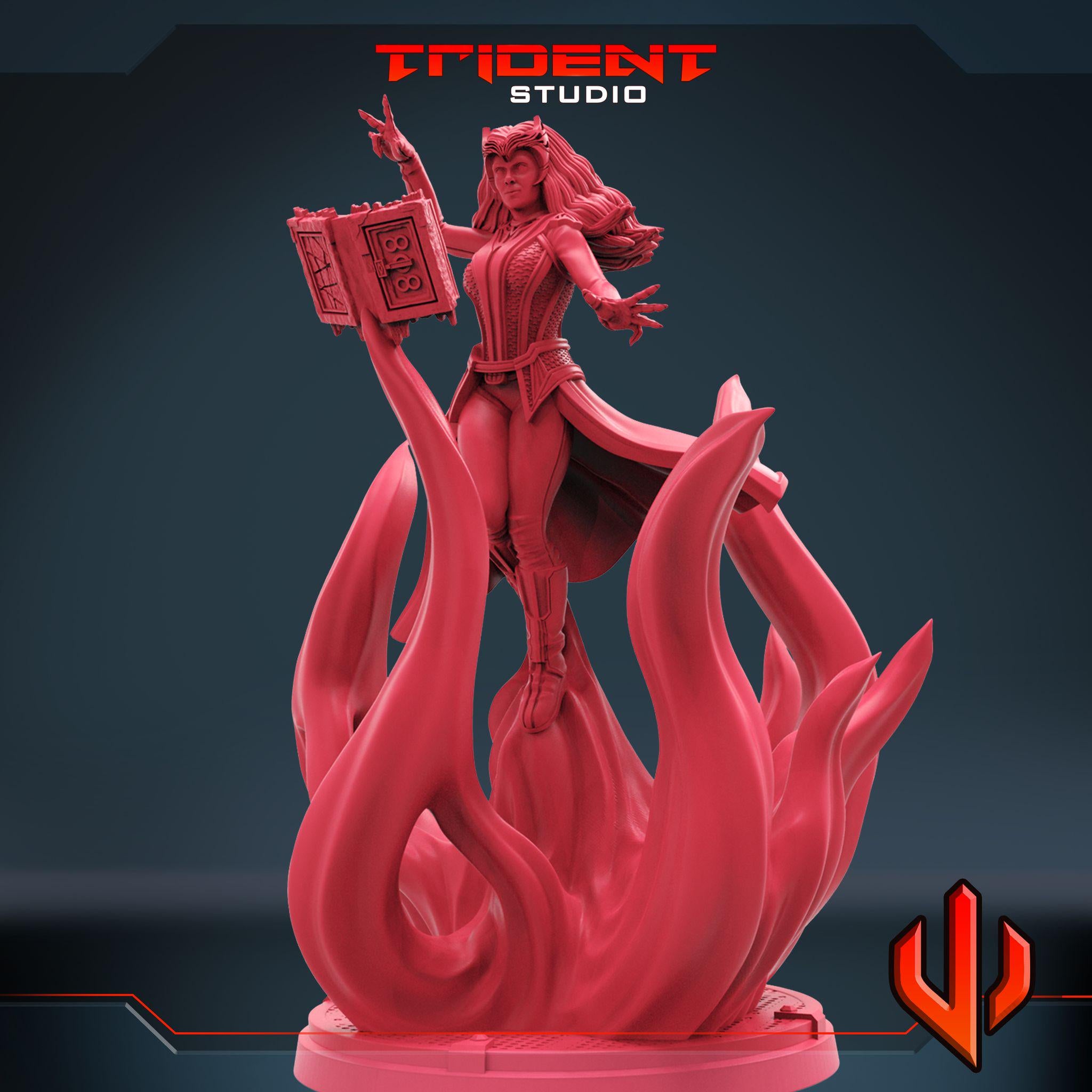 Scarlet Witch (Fan art sculpted by Trident Studio) (Crisis Protocol Proxy/Alternative)