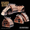 Viking Village Houses – Modular Terrain Set (37 Pieces)
