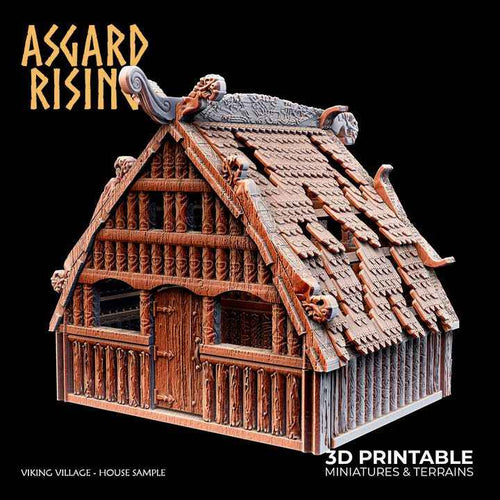 Viking Village Houses – Modular Terrain Set (37 Pieces)