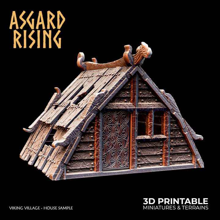 Viking Village Houses – Modular Terrain Set (37 Pieces)