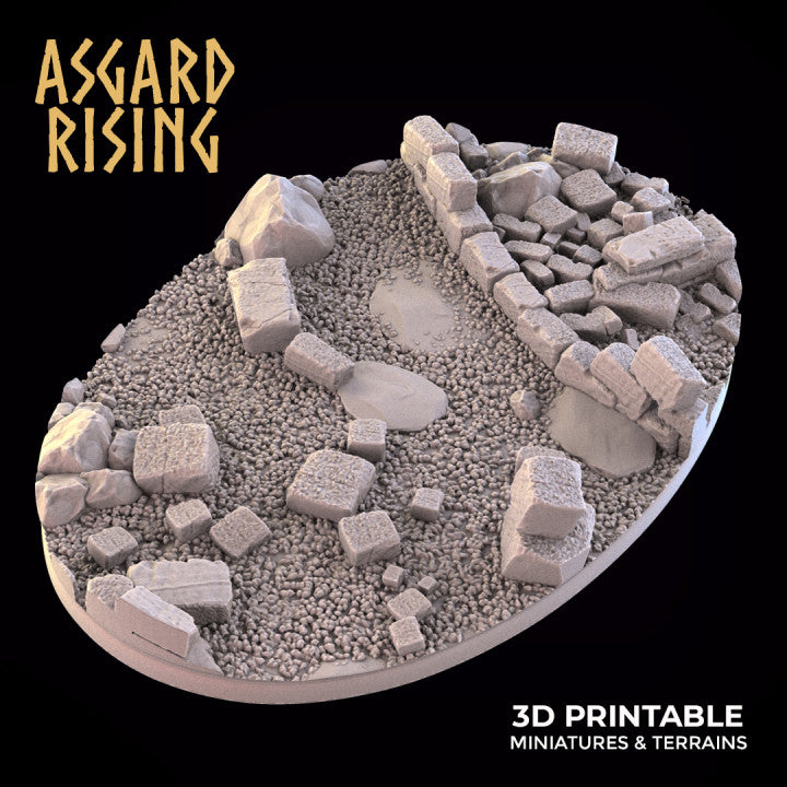 Ruins - Oval Wargame Bases Selection