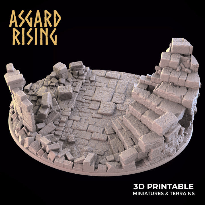 Ruins - Oval Wargame Bases Selection