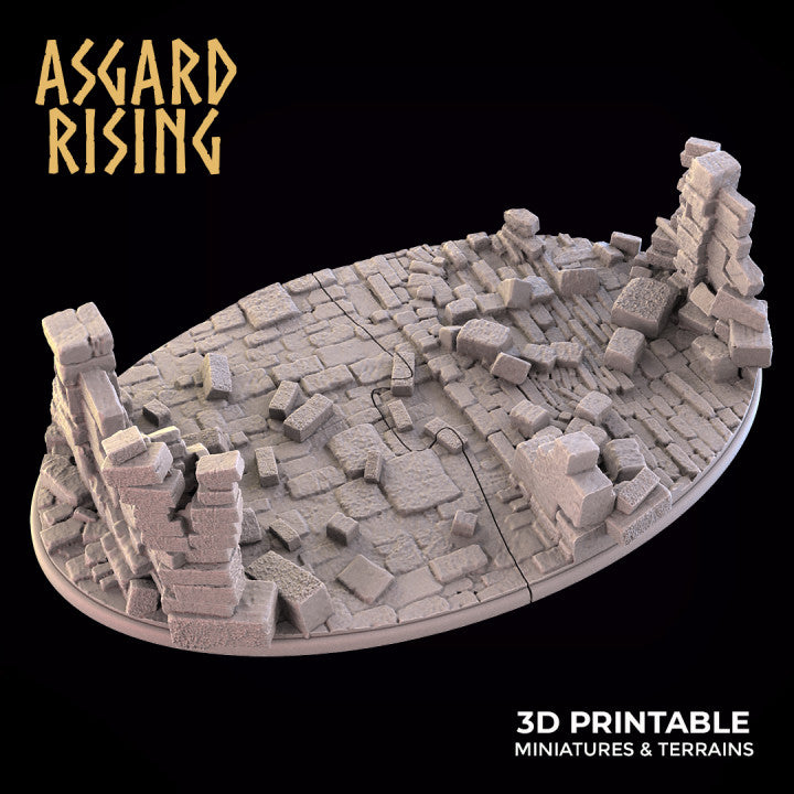 Ruins - Oval Wargame Bases Selection