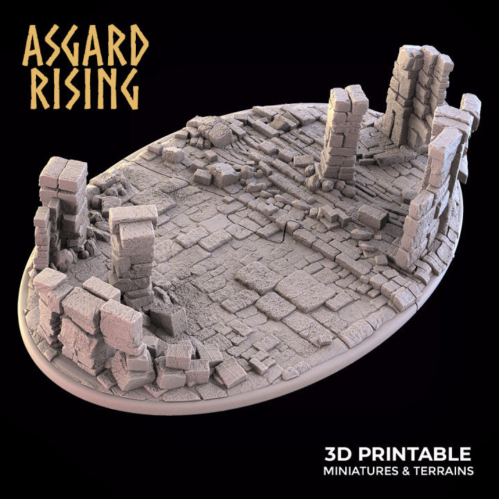 Ruins - Oval Wargame Bases Selection