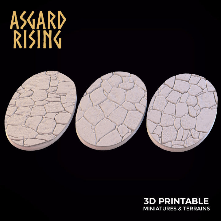 Stone Floor - Set of Oval Wargame Bases