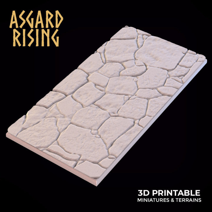 Stone Floor - Set of Square & Rectangle Wargame Bases
