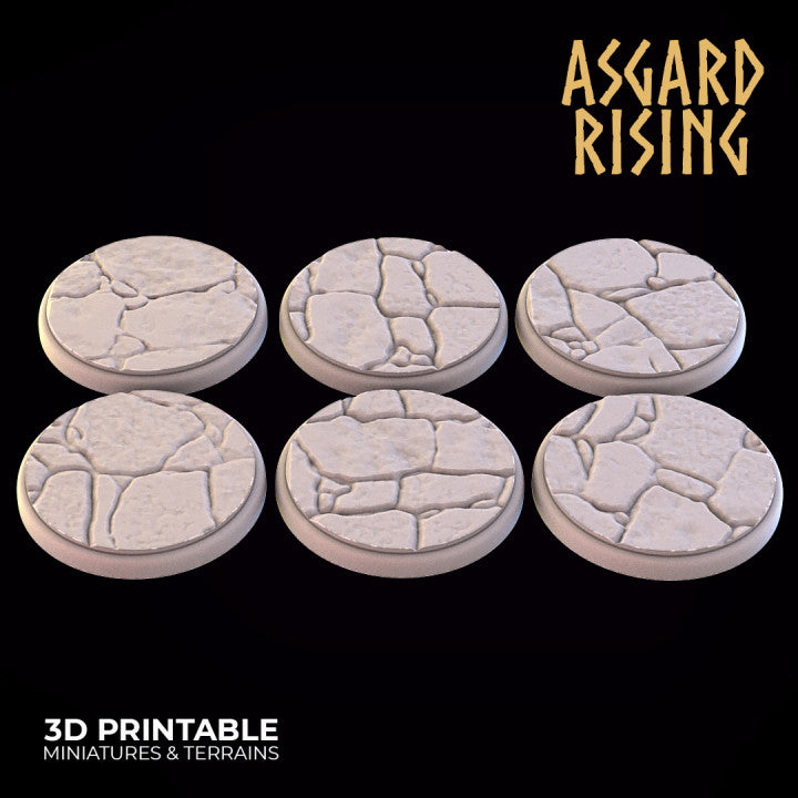 Stone Floor - Set of Round Wargame Bases