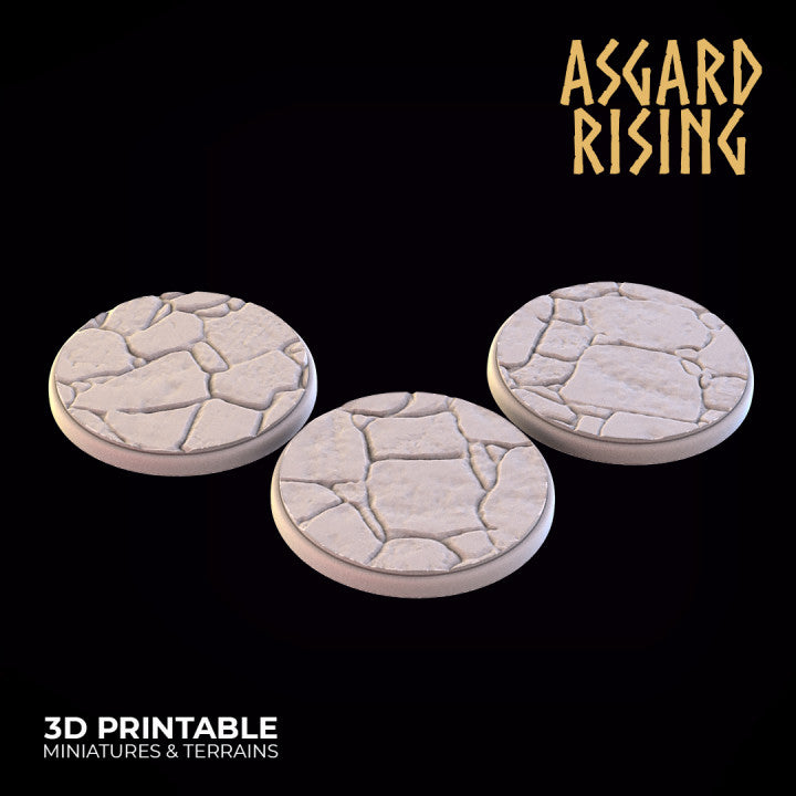 Stone Floor - Set of Round Wargame Bases