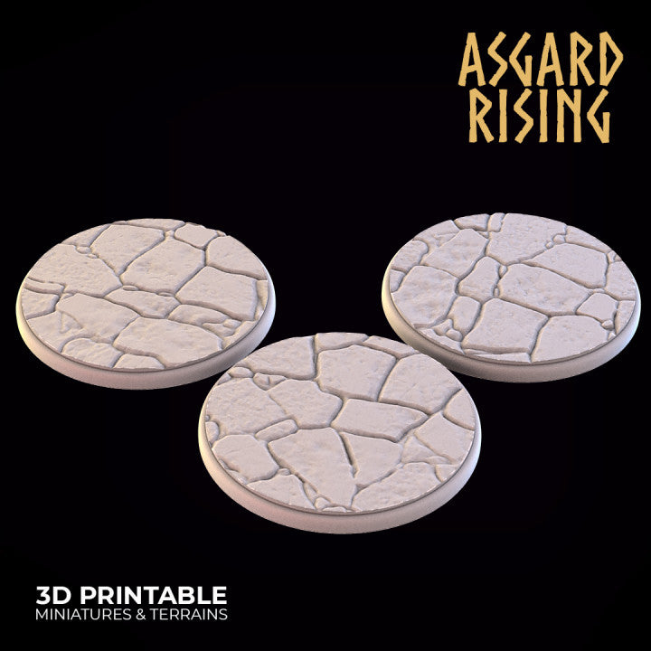 Stone Floor - Set of Round Wargame Bases