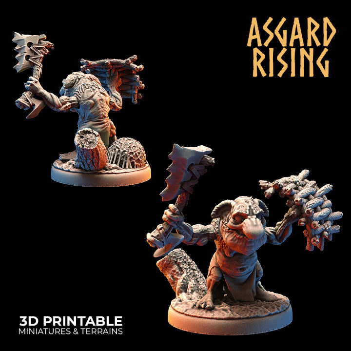 Forest Tribe Goblins – Modular Squad (Infested Ground Bases) - War Printer Workshop