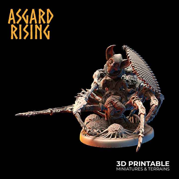 Goblin Riders on Spiders – Modular Cavalry Squad (60×35mm Infested Ground Bases)