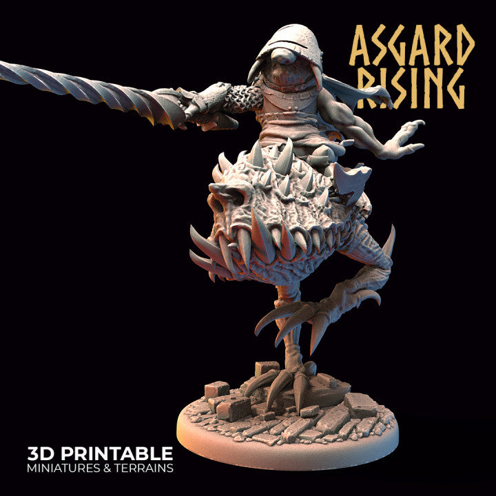 Goblin Riders on Trollhounds – Modular Cavalry Squad (Ruins Bases) - War Printer Workshop