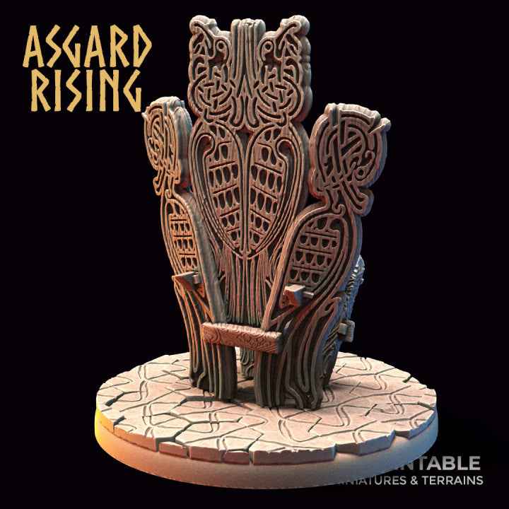 Throne of the Viking King – 40mm Hex Cobblestone Base
