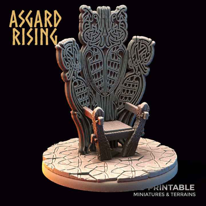 Throne of the Viking King – 40mm Hex Cobblestone Base