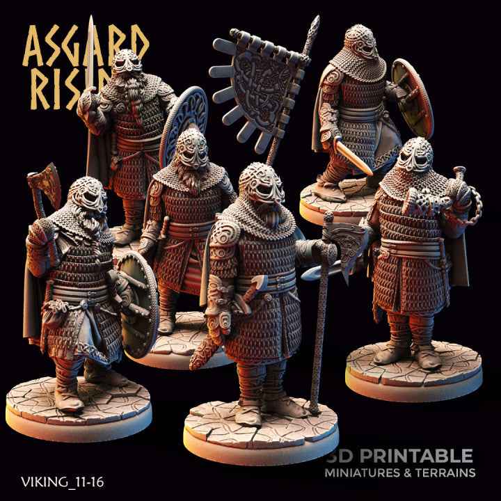Viking Huscarls – Modular Squad (Hex Cobblestone Bases)