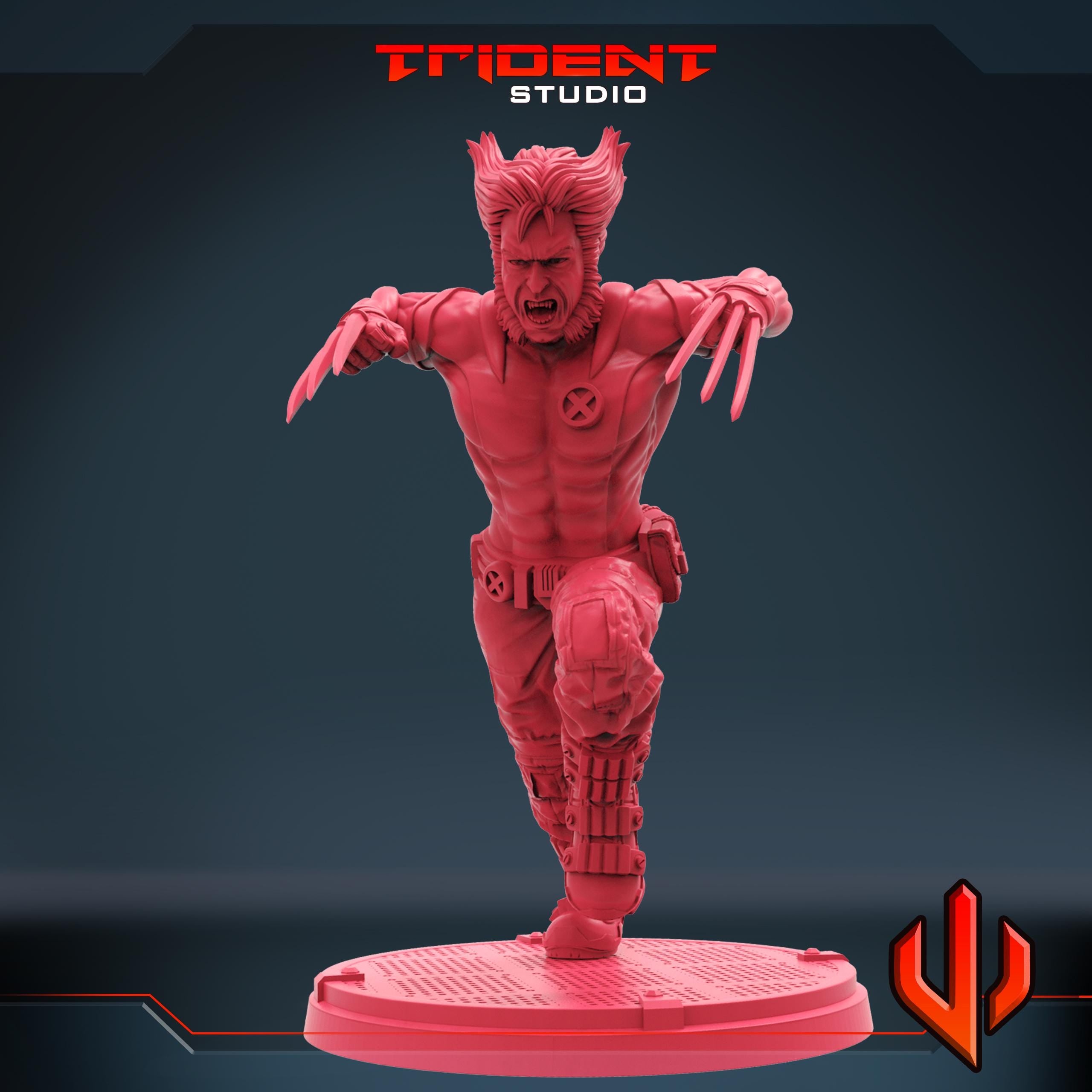 Wolverine B (Fan art sculpted by Trident Studio) (Crisis Protocol Proxy/Alternative)