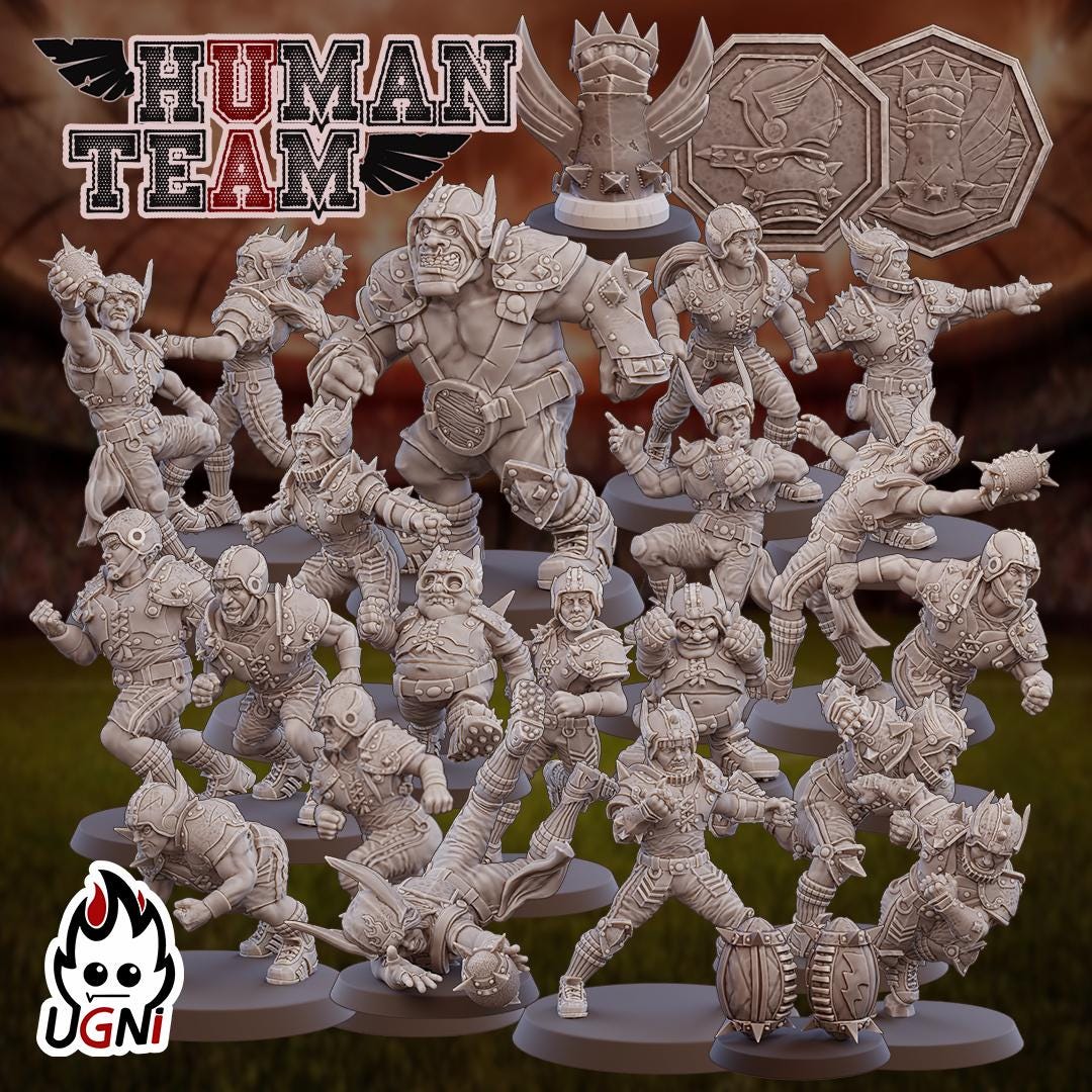 Human Team - Fantasy Football Team - UGNI Miniatures