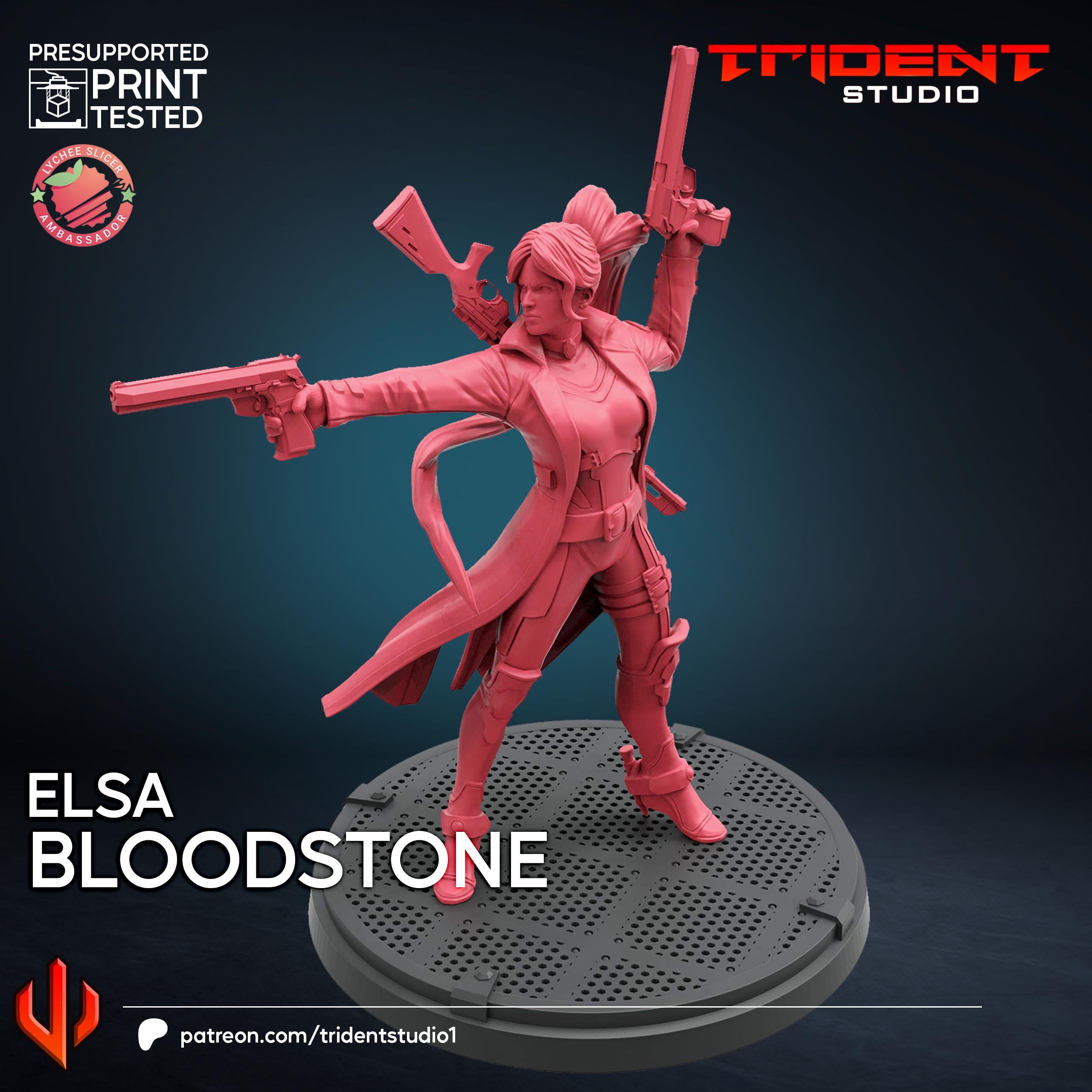 Elsa Bloodstone (Fan art sculpted by Trident Studio) (Crisis Protocol Proxy/Alternative)