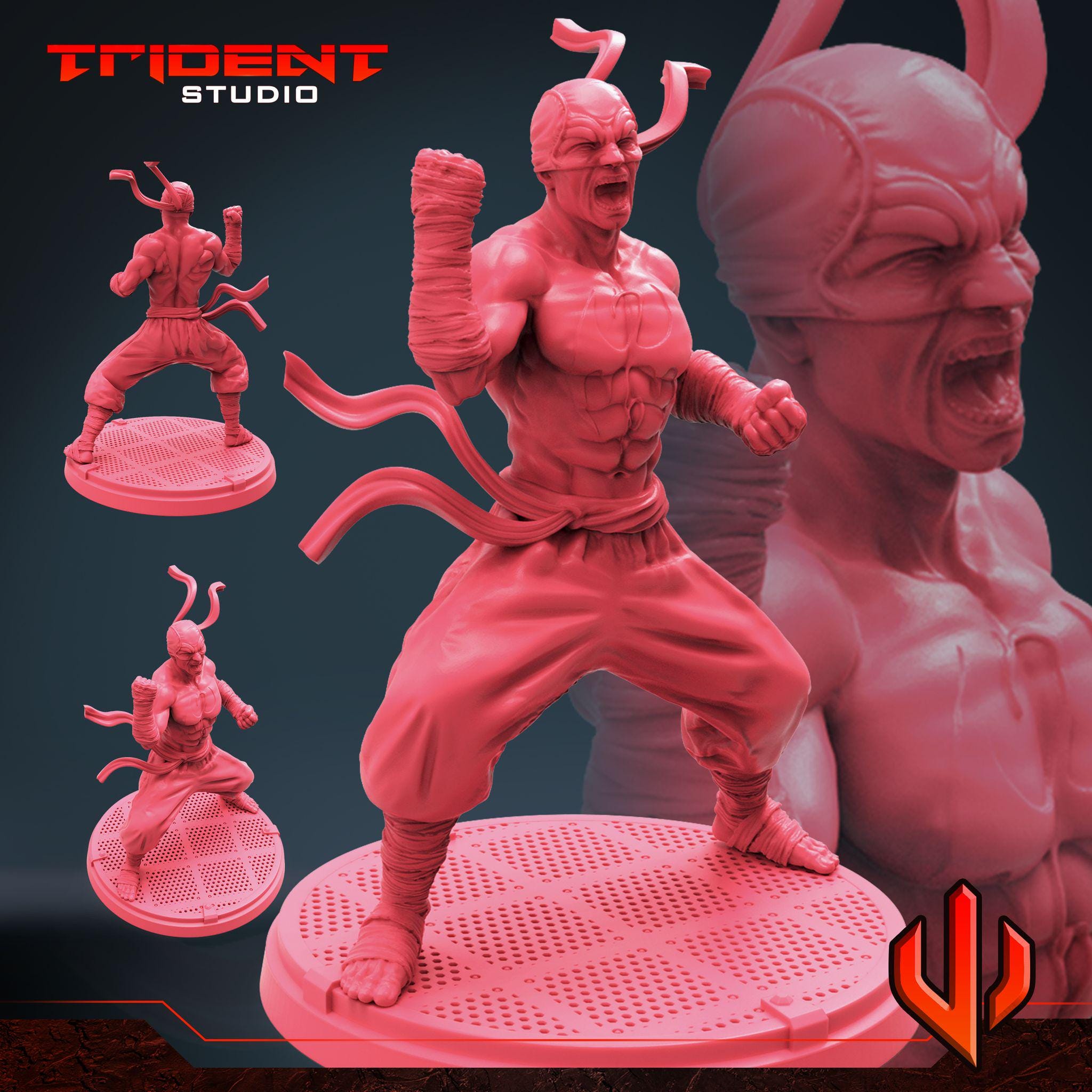 Iron Fist C (Fan art sculpted by Trident Studio) (Crisis Protocol Proxy/Alternative)