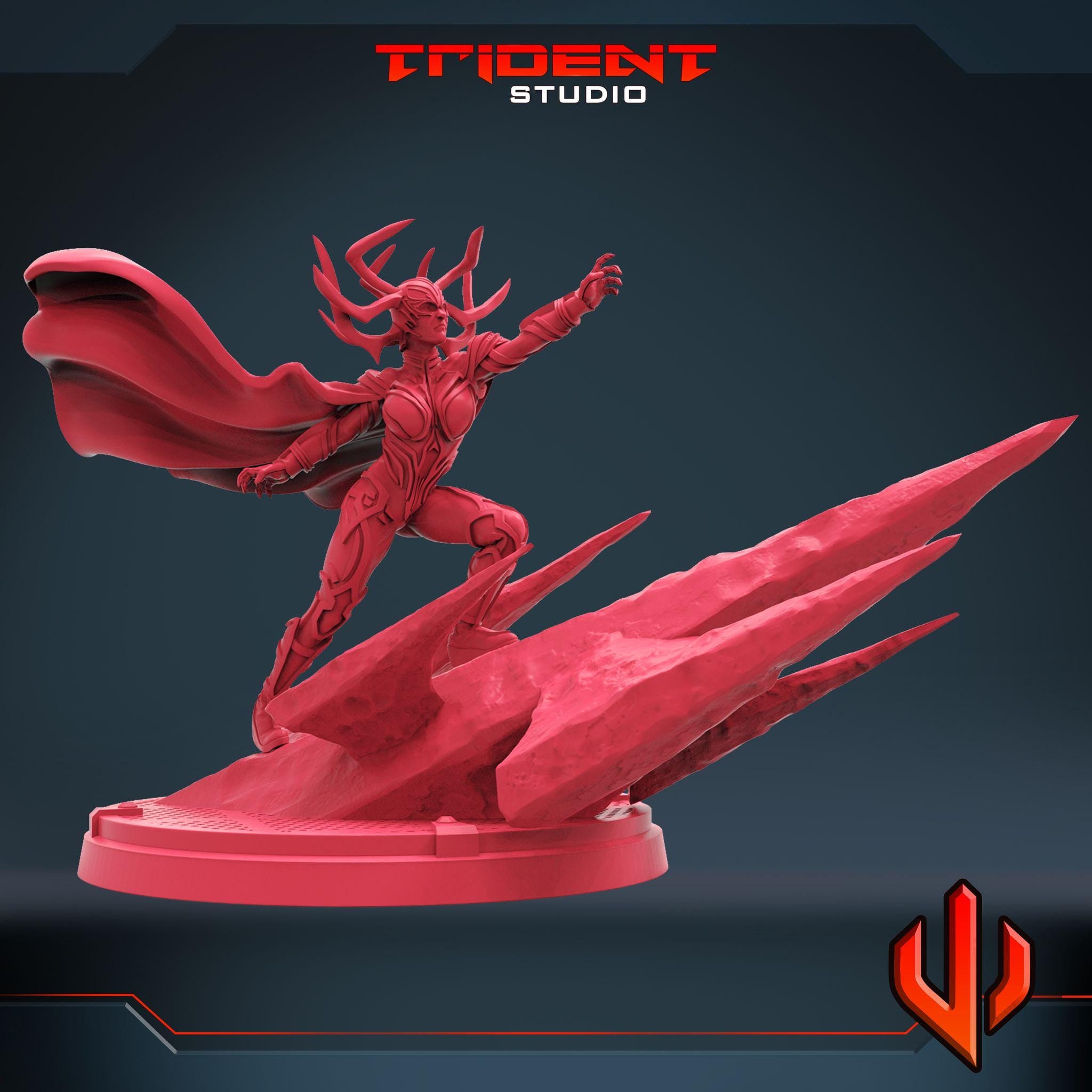 Hela, Queen of Hel (Fan art sculpted by Trident Studio) (Crisis Protocol Proxy/Alternative)