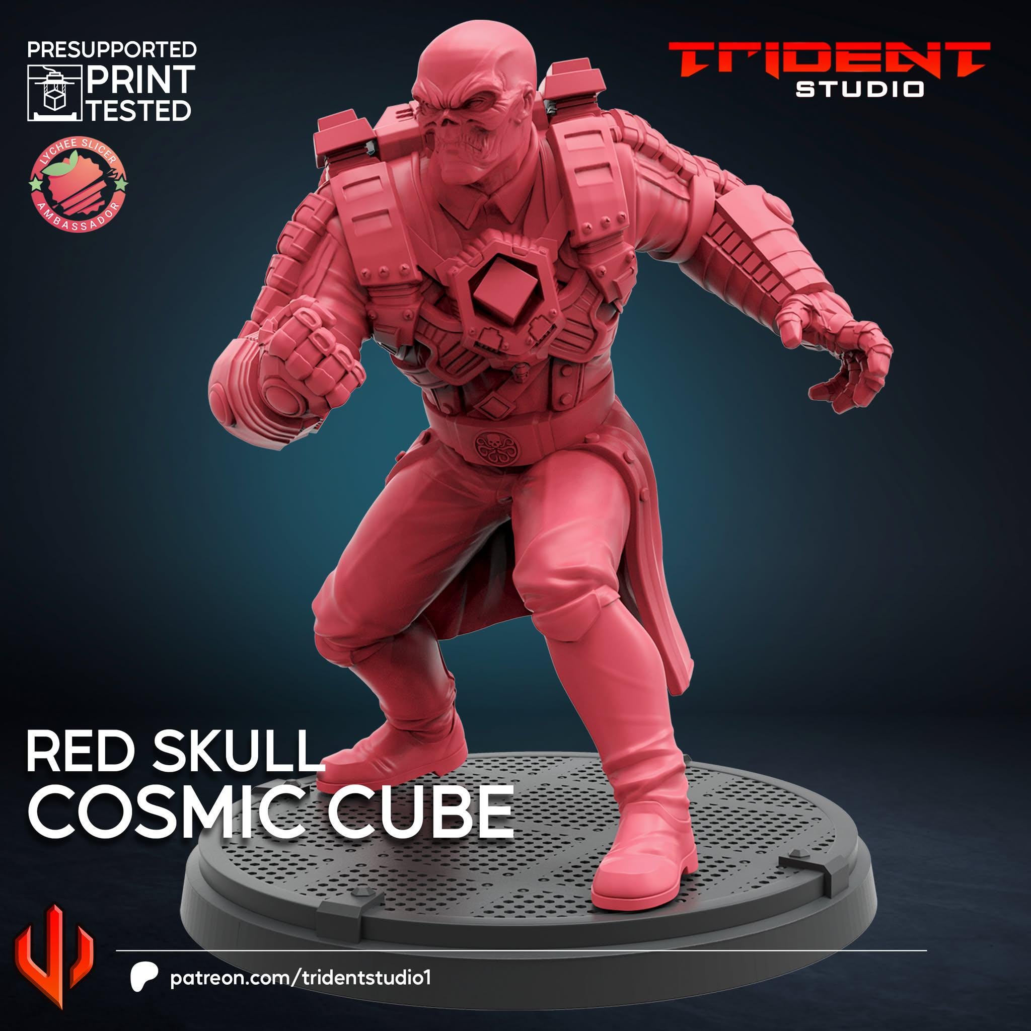 Red Skull Cosmic Cube (Fan art sculpted by Trident Studio) (Crisis Protocol Proxy/Alternative)