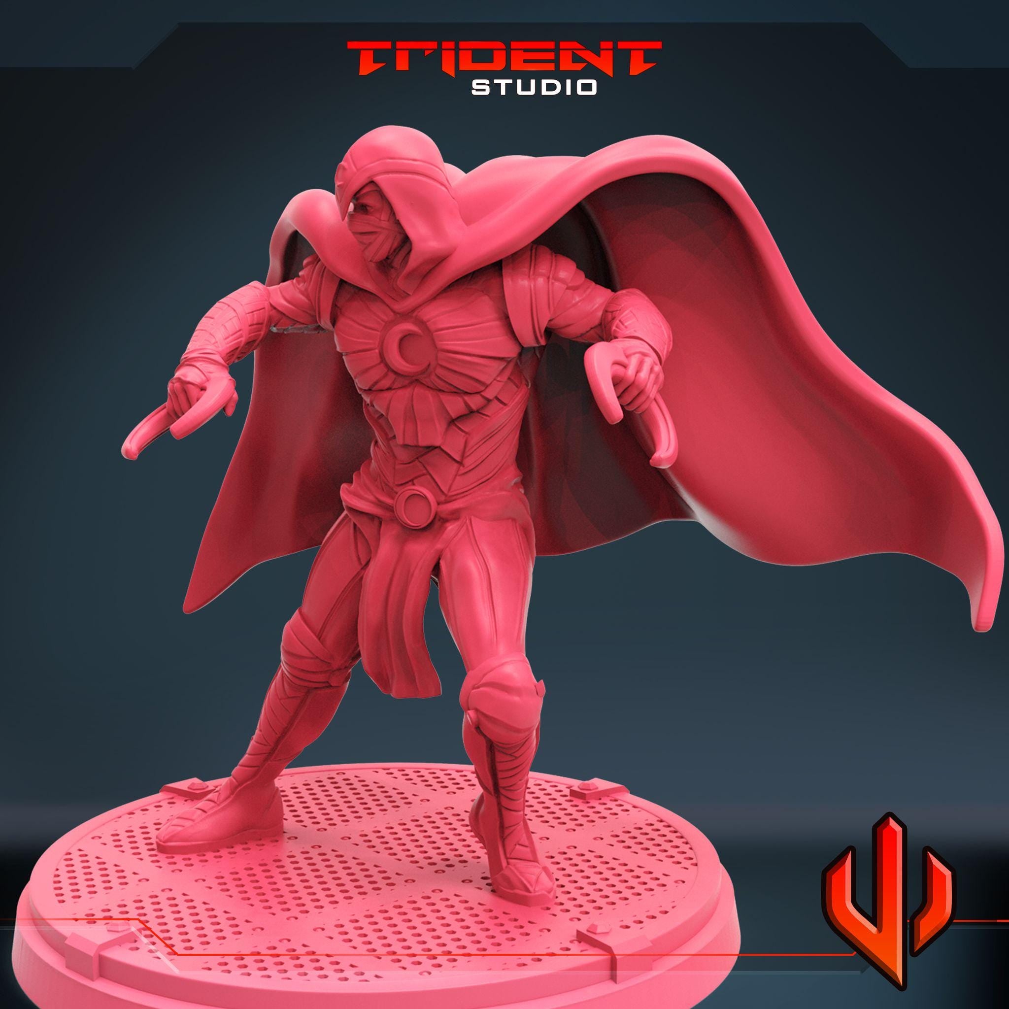 Moon Knight C (Fan art sculpted by Trident Studio) (Crisis Protocol Proxy/Alternative)