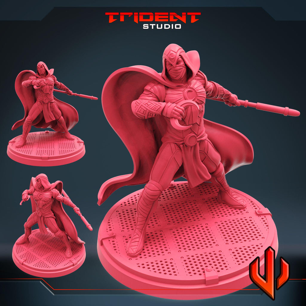 Moon Knight D (Fan art sculpted by Trident Studio) (Crisis Protocol Proxy/Alternative)