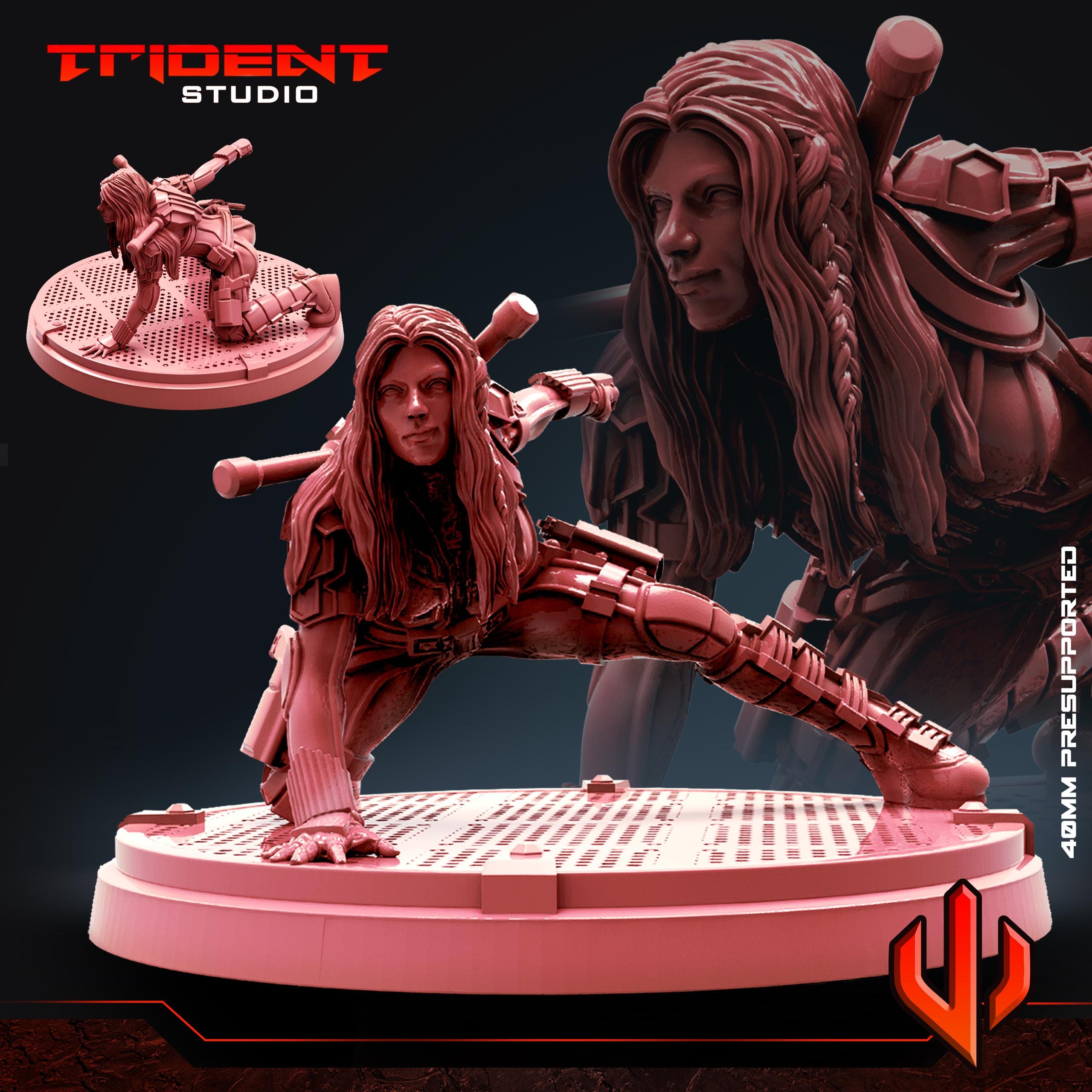 Black Widow A (Fan art sculpted by Trident Studio) (Crisis Protocol Proxy/Alternative)