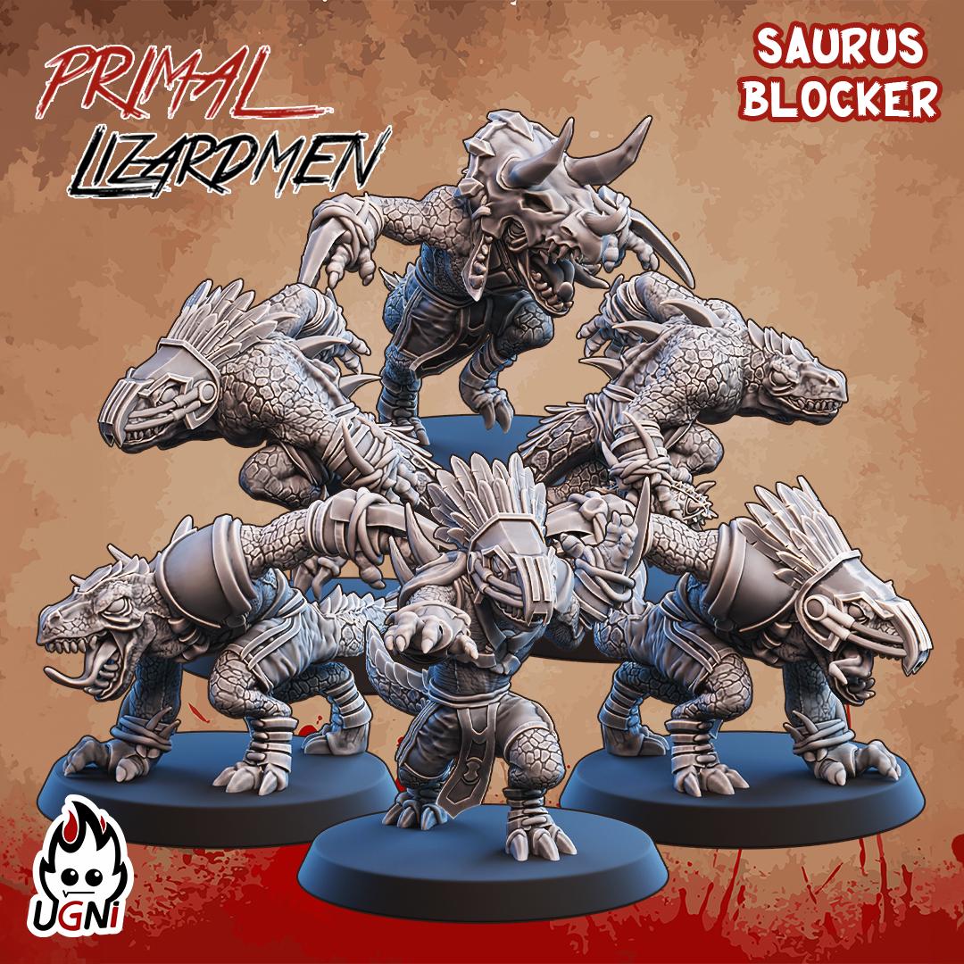 Lizardmen Team - Primal Style - Fantasy Football Team - UGNI Miniatures