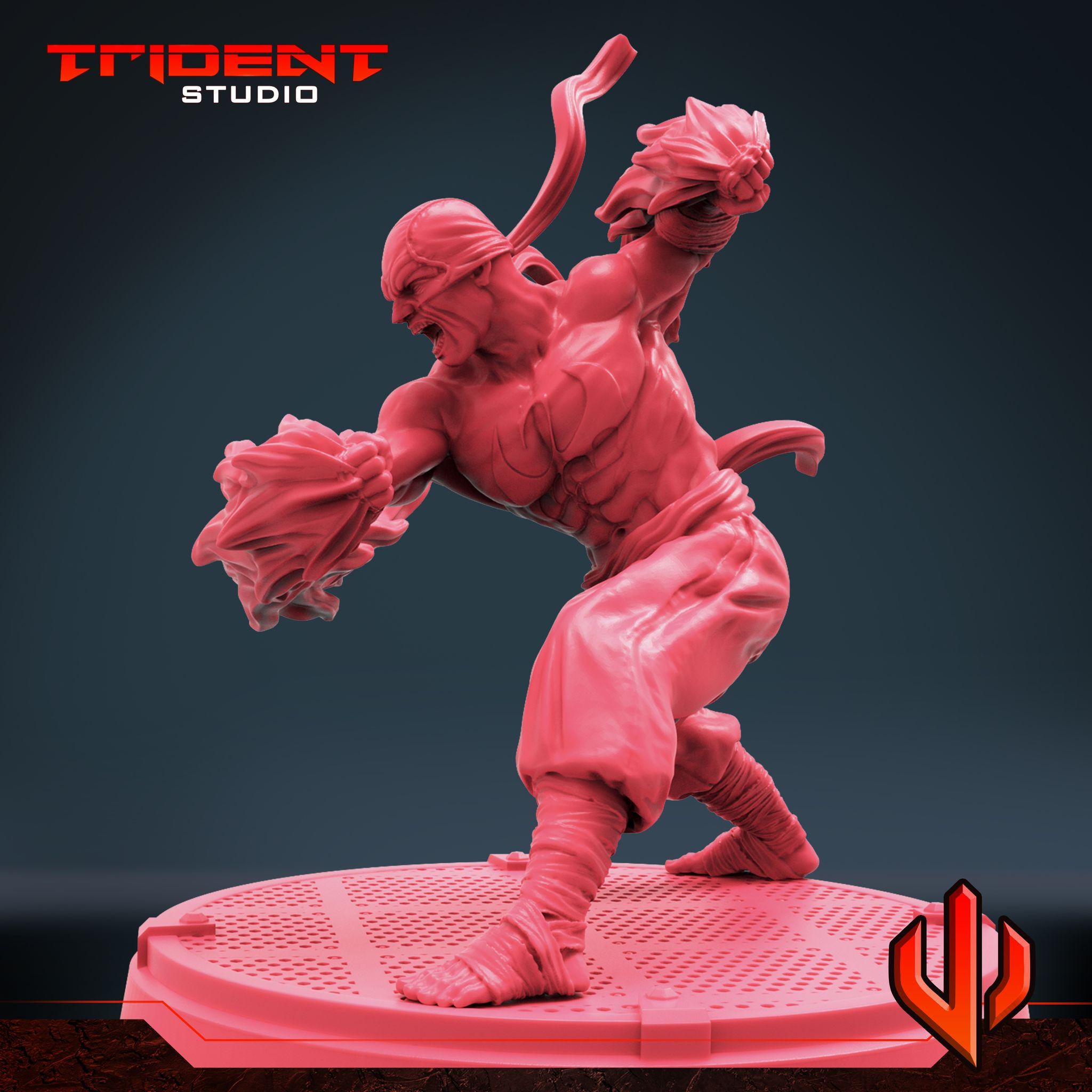 Iron Fist A (Fan art sculpted by Trident Studio) (Crisis Protocol Proxy/Alternative)