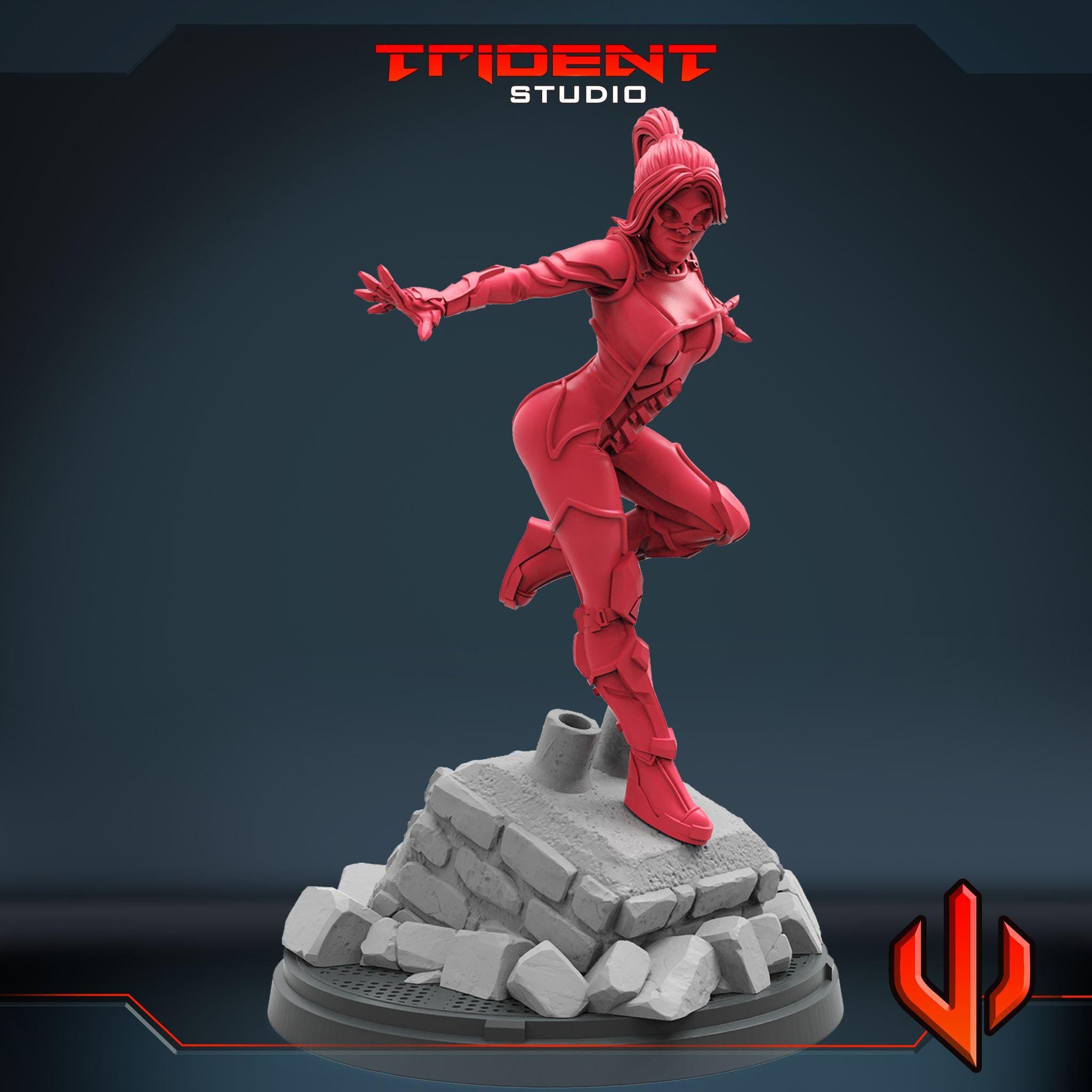 Black Cat (Fan art sculpted by Trident Studio) (Crisis Protocol Proxy/Alternative)