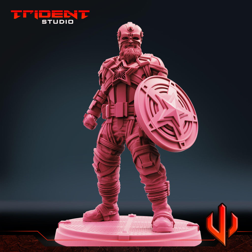Red Guardian (Fan art sculpted by Trident Studio) (Crisis Protocol Proxy/Alternative)