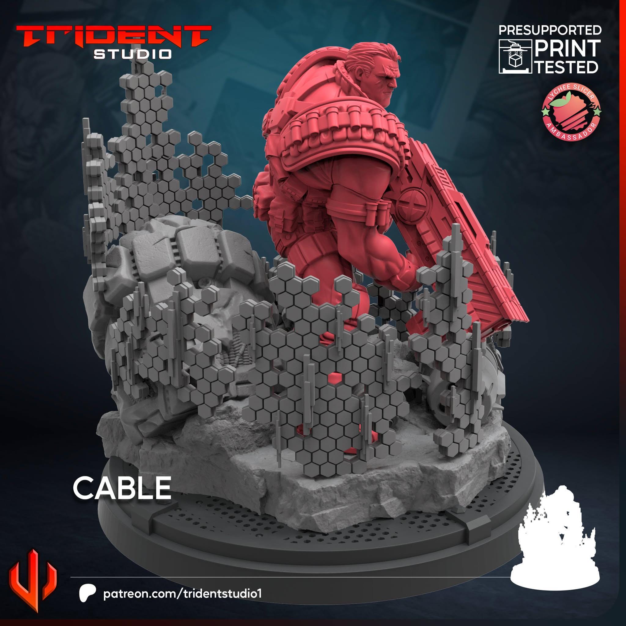 Cable (Fan art sculpted by Trident Studio) (Crisis Protocol Proxy/Alternative)