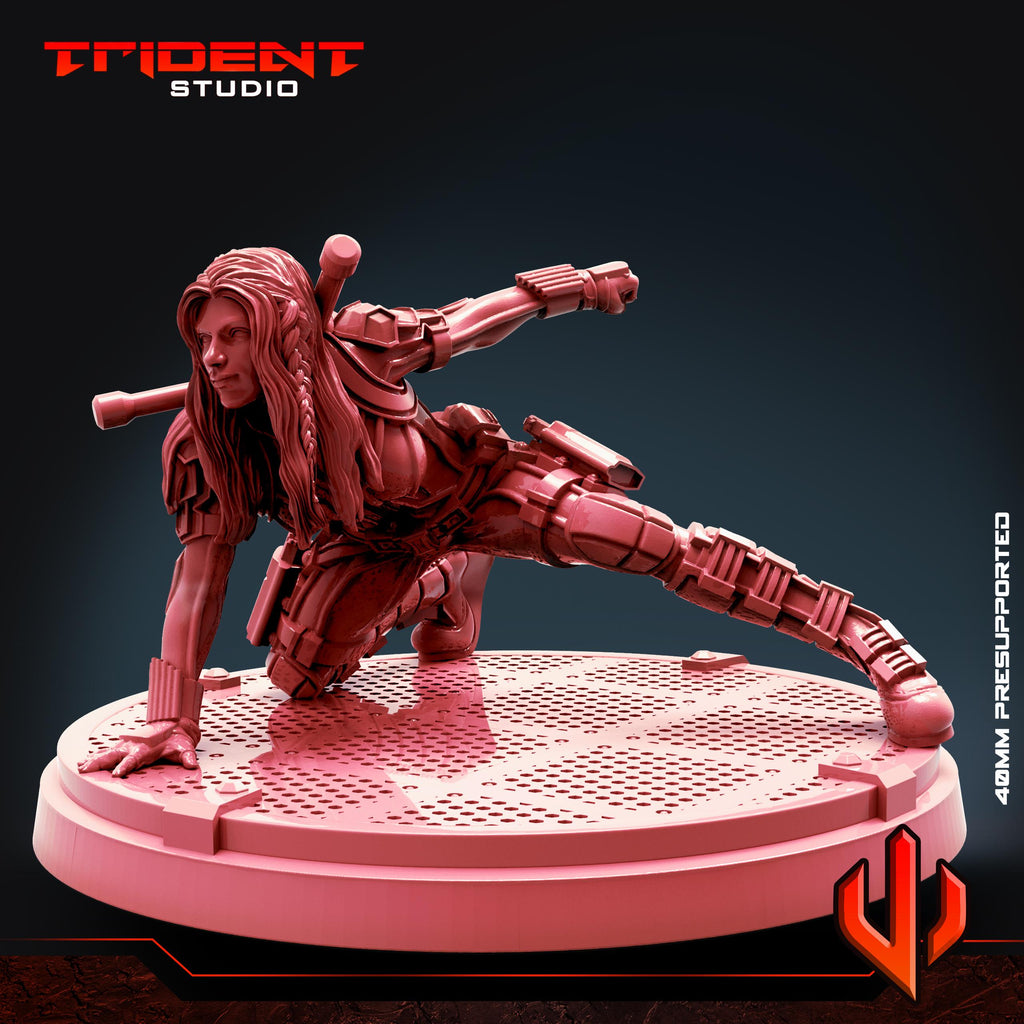 Black Widow A (Fan art sculpted by Trident Studio) (Crisis Protocol Proxy/Alternative)