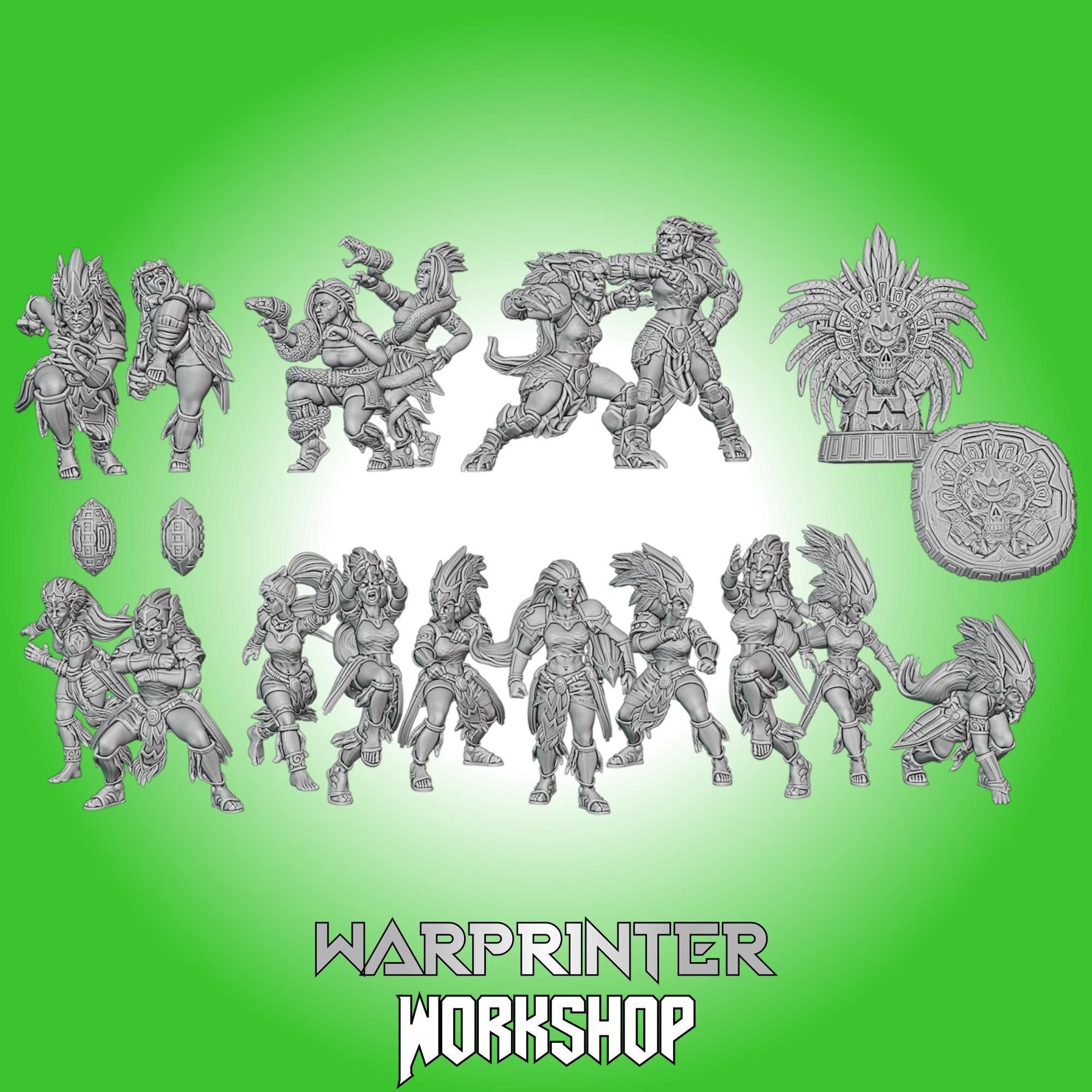 Amazon Team - Aztec Style - Fantasy Football Team - UGNI Miniatures
