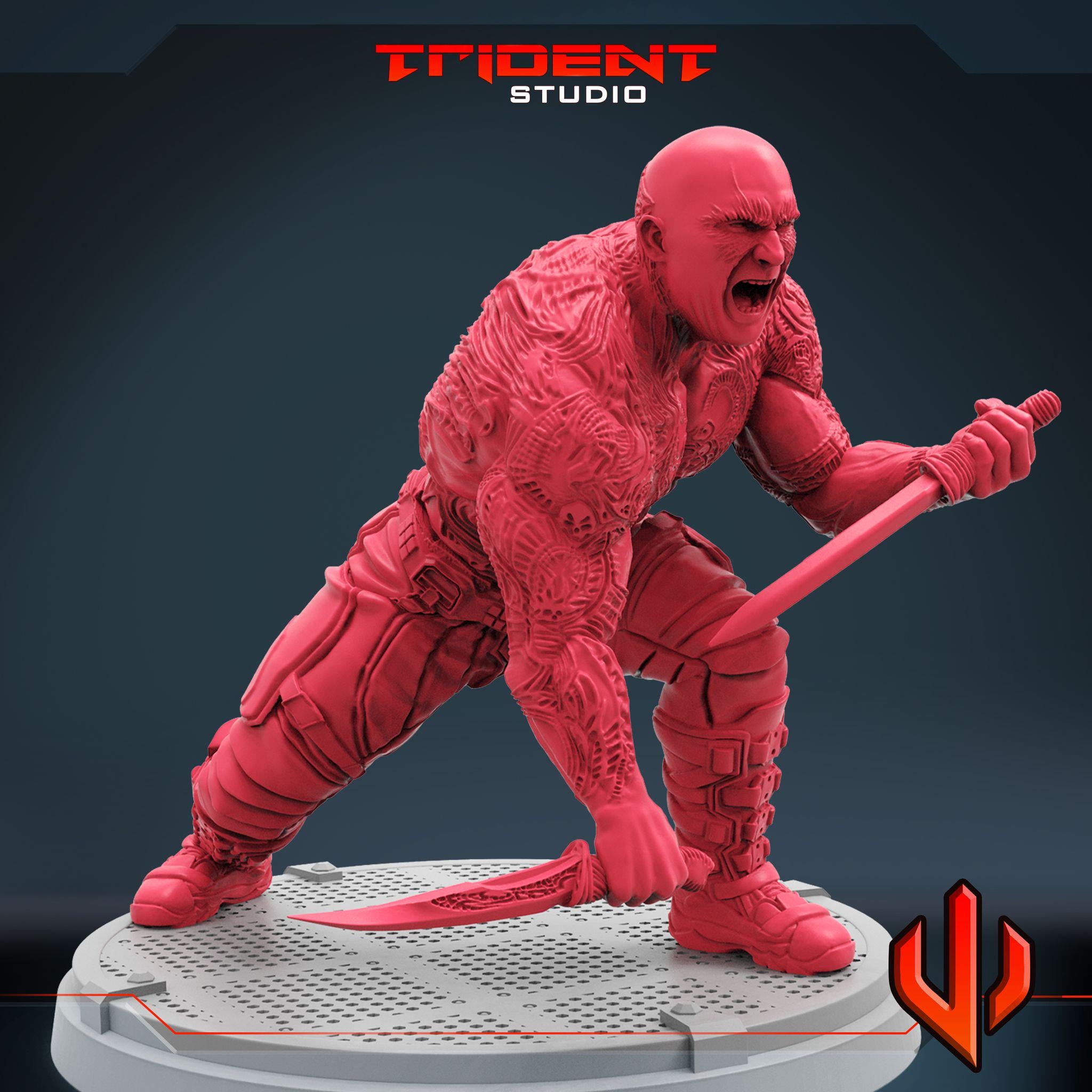 Drax the Destroyer C (Fan art sculpted by Trident Studio) (Crisis Protocol Proxy/Alternative)