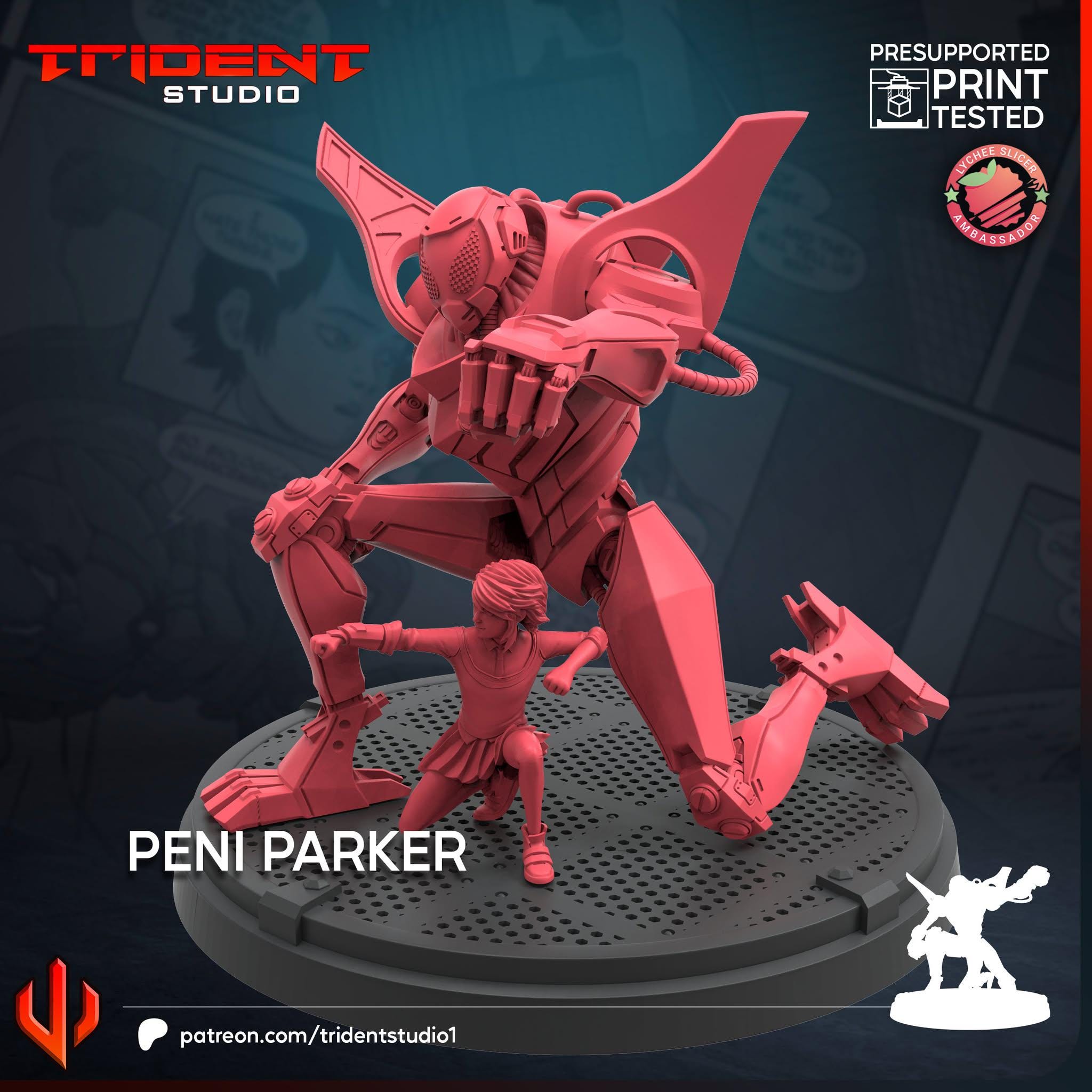 Peni Parker (Fan art sculpted by Trident Studio) (Crisis Protocol Proxy/Alternative)