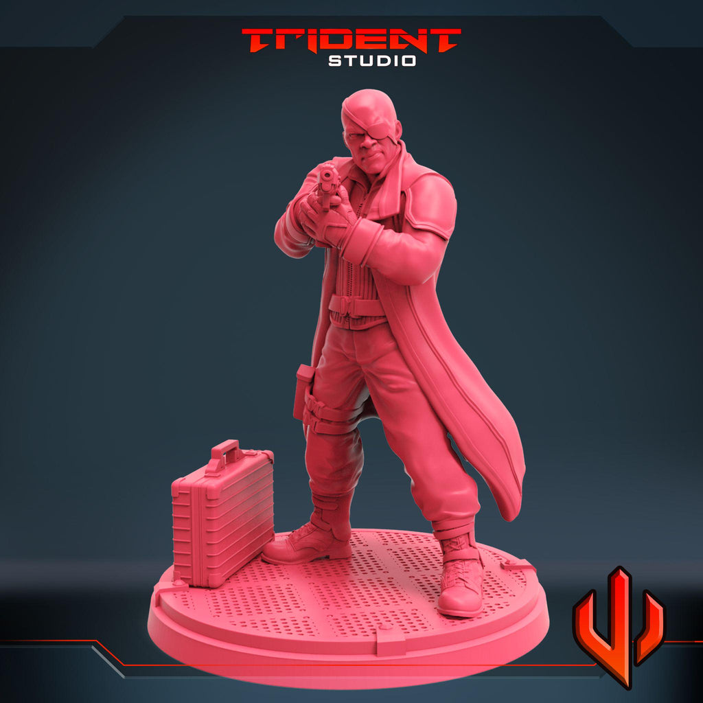 Nick Fury (Fan art sculpted by Trident Studio) (Crisis Protocol Proxy/Alternative)