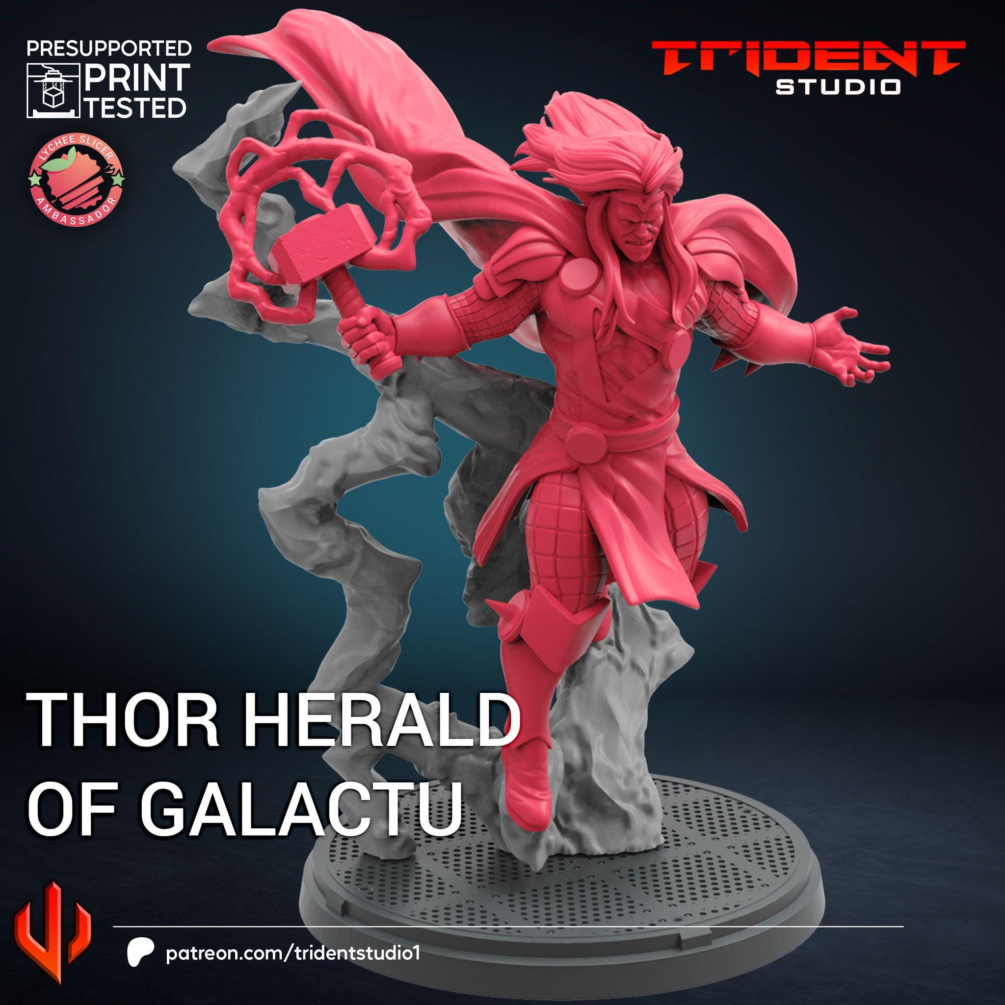 Thor Herald Of Galactus (Fan art sculpted by Trident Studio) (Crisis Protocol Proxy/Alternative)