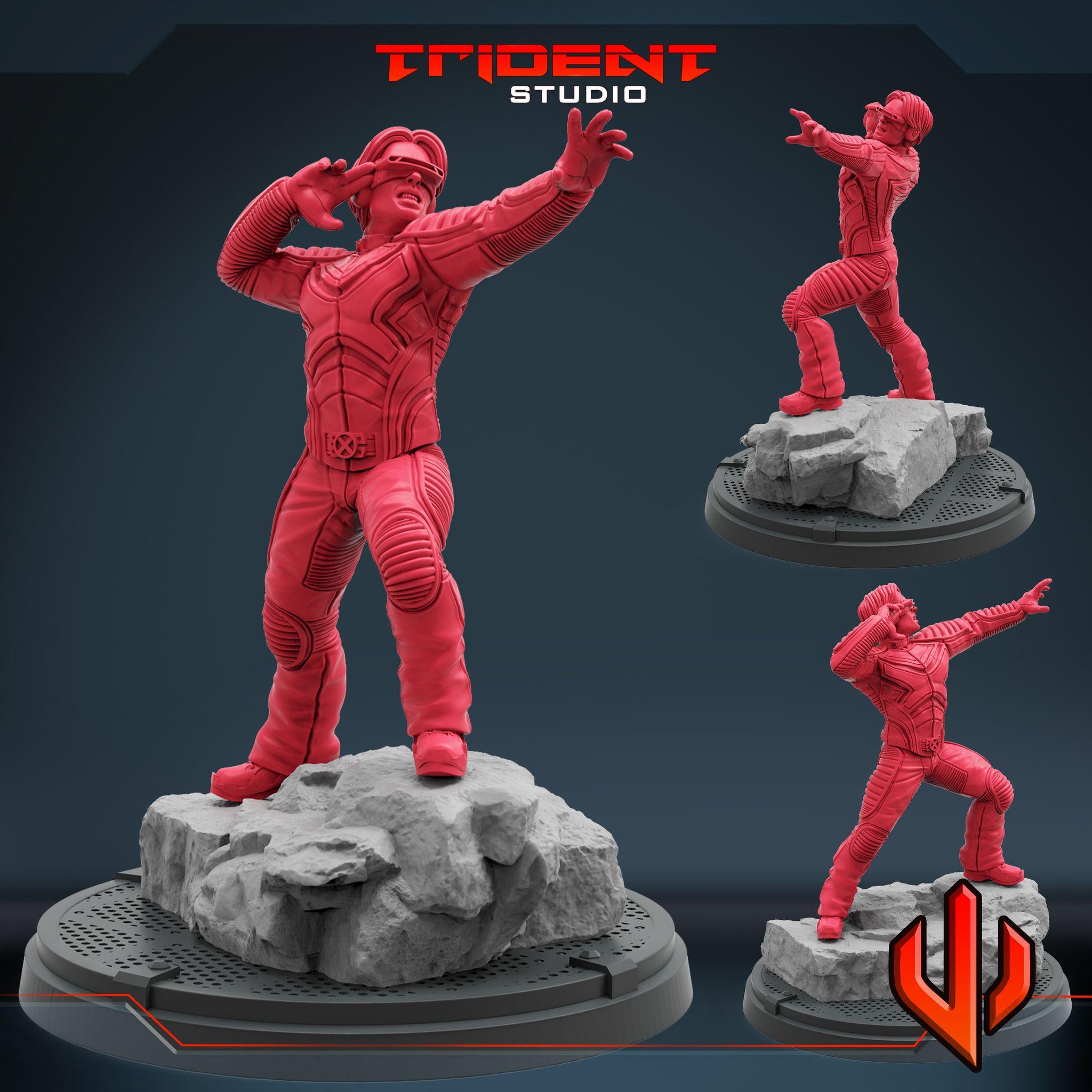 Cyclops X-men 2000 Movie (Fan art sculpted by Trident Studio) (Crisis Protocol Proxy/Alternative)