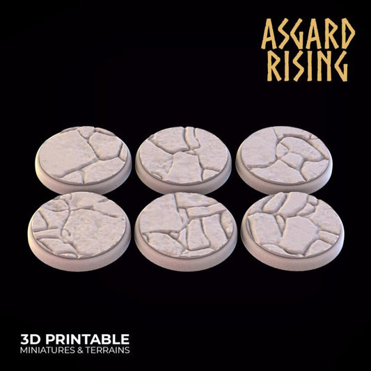 Stone Floor - Set of Round Wargame Bases - Asgard Rising
