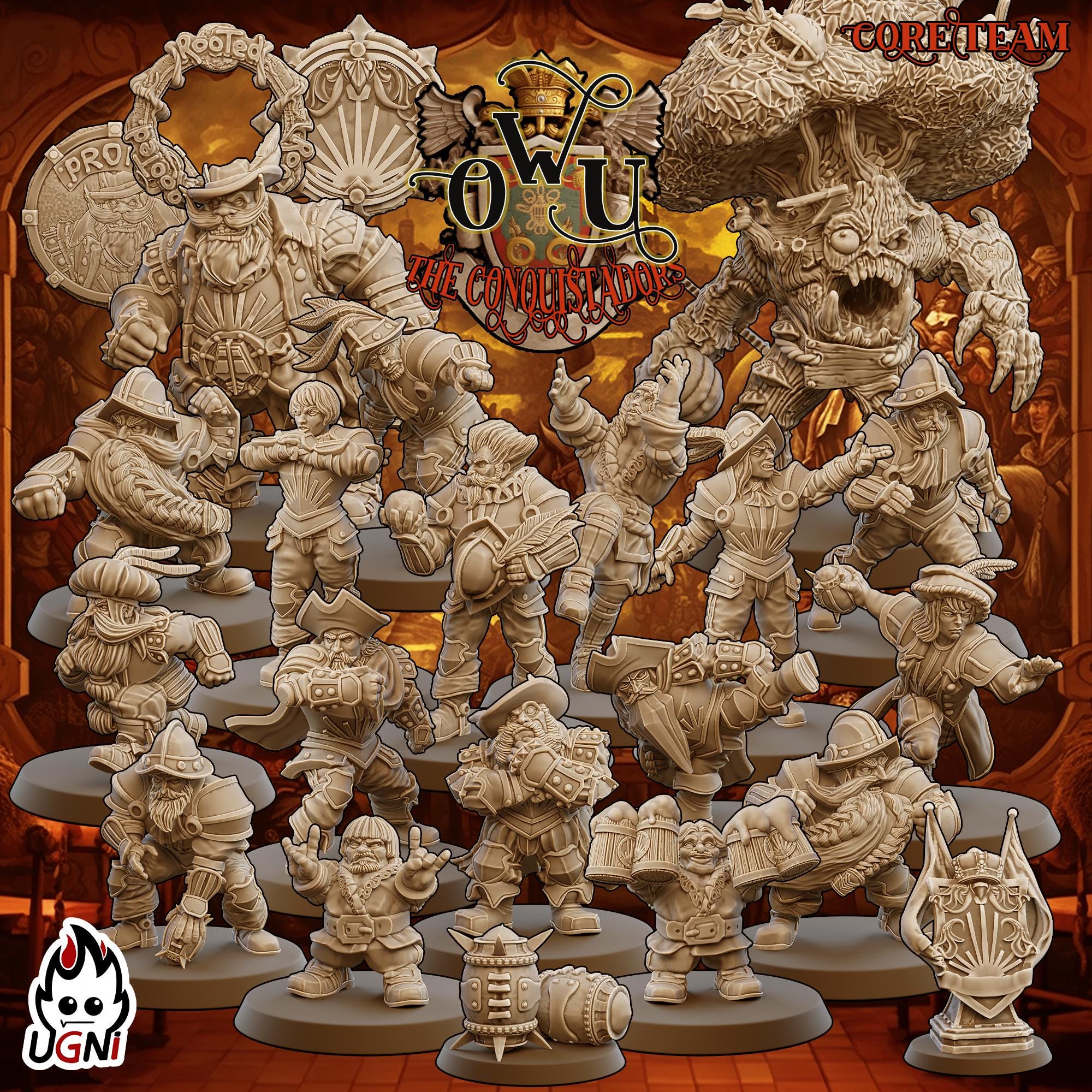 Old World Union Team - Conquistador Style - Fantasy Football Team - UGNI Miniatures